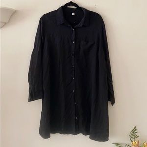 Black button down dress